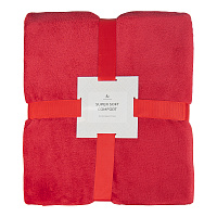 Плед мягкий флисовый Super Soft  Comfort, 125*170 см, красный