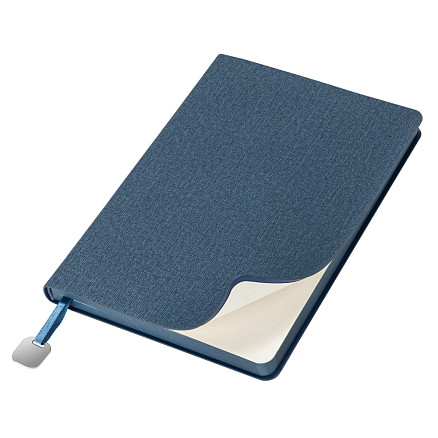 Ежедневник Flexy Cambric А5, синий, недатированный, в гибкой обложке