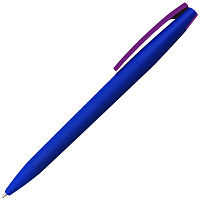 Ручка шариковая, пластиковая софт-тач, Zorro Color Mix синяя/фиолетовая
